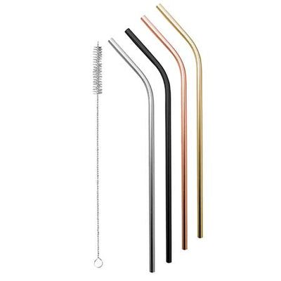 Stainless Steel Straws, Set of 4 + Reviews