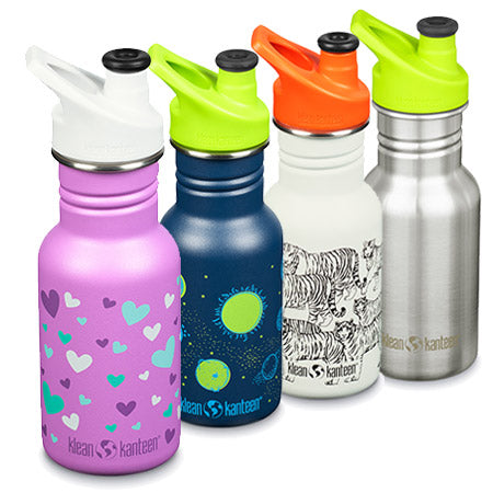 Klean Kanteen Kid Classic Stainless Steel Water Bottle w Sport Cap