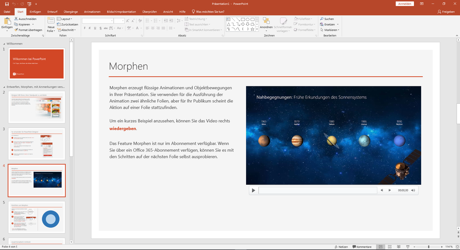 microsoft powerpoint 2019 where are more themes