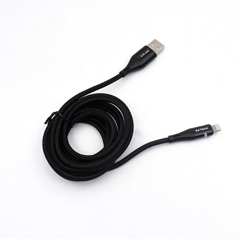 <i>BATMAN</i> 2 Meter Lightning Quick Charging Cable | SKU : BM-USB2A
