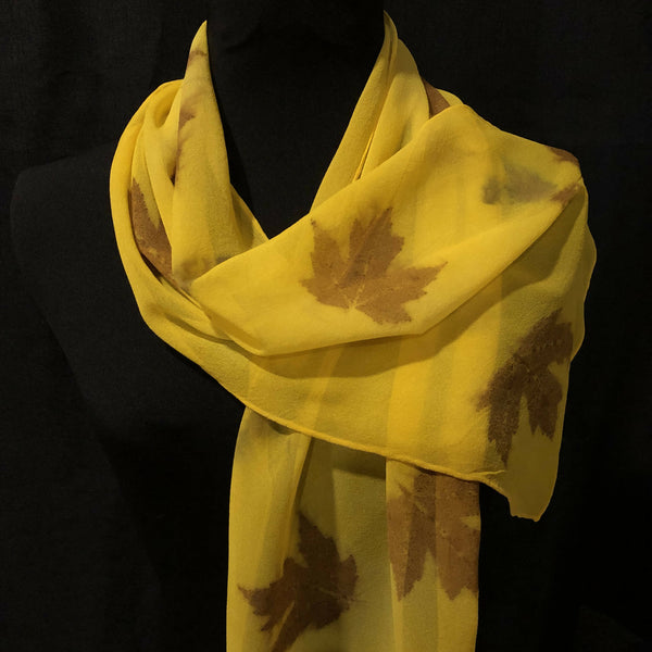 Silk eco-printed scarves - Ottawa Artisans