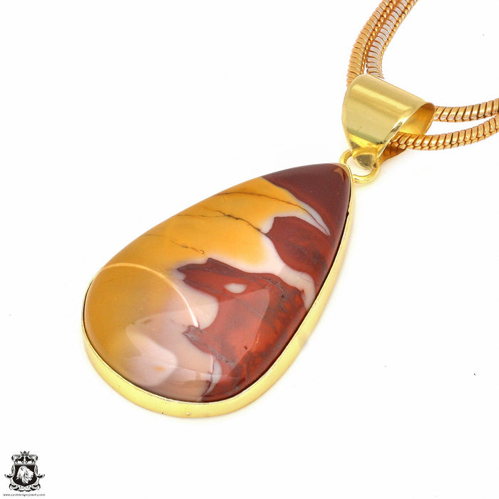 Mookaite 24K Gold Plated Pendant 3mm Snake Chain GPH532 — Sarah Designs ...