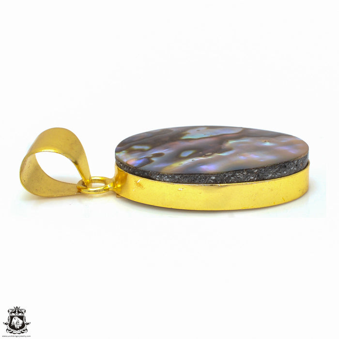 Abalone Shell 24K Gold Plated Pendant 3mm Snake Chain GPH260 — Sarah ...
