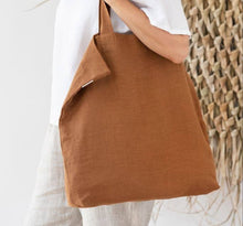 Load image into Gallery viewer, Linen tote bag