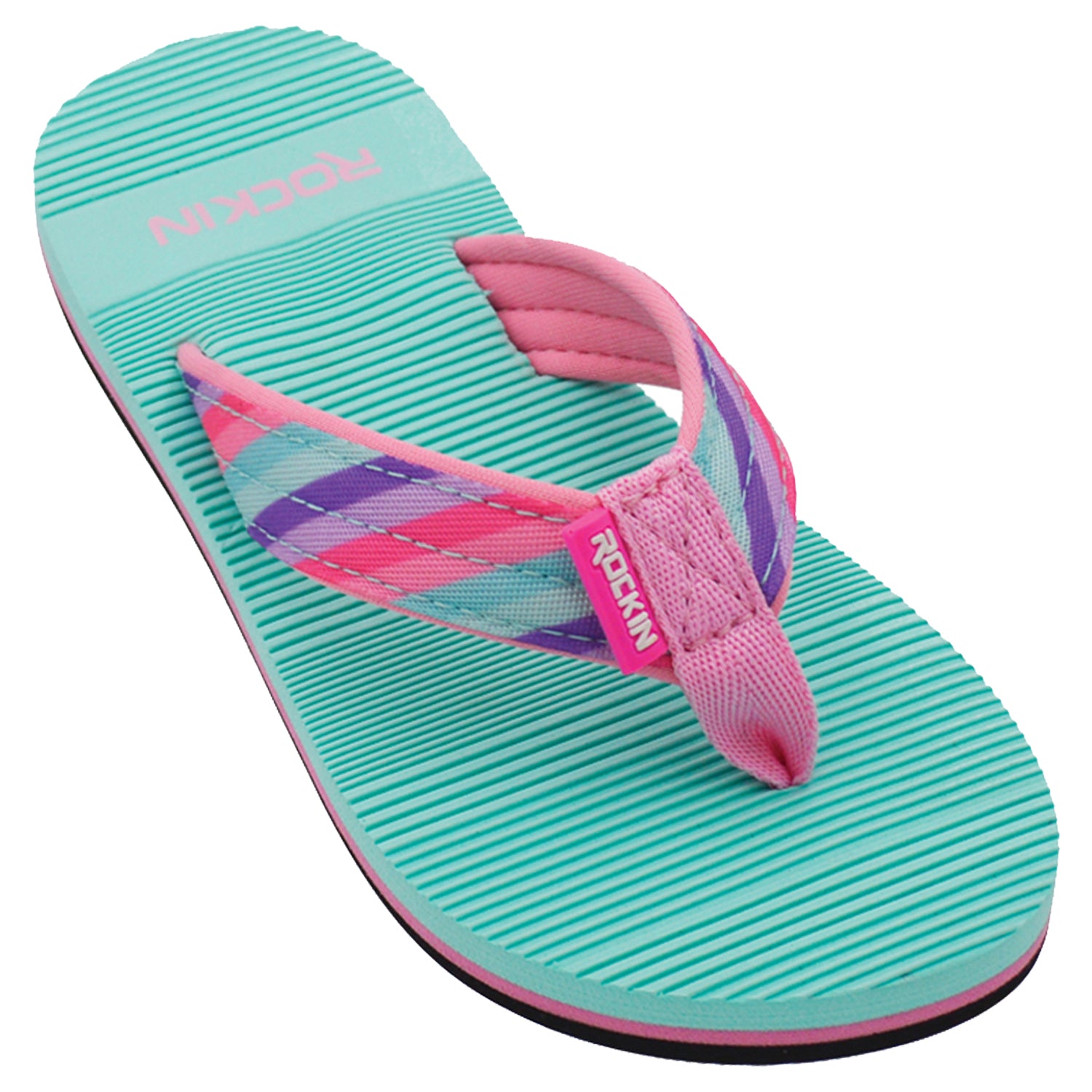 rainbow flip flops