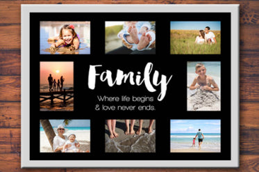 Bovenstaande single regenval Family Photo Collage Templates – Discovery Center Store