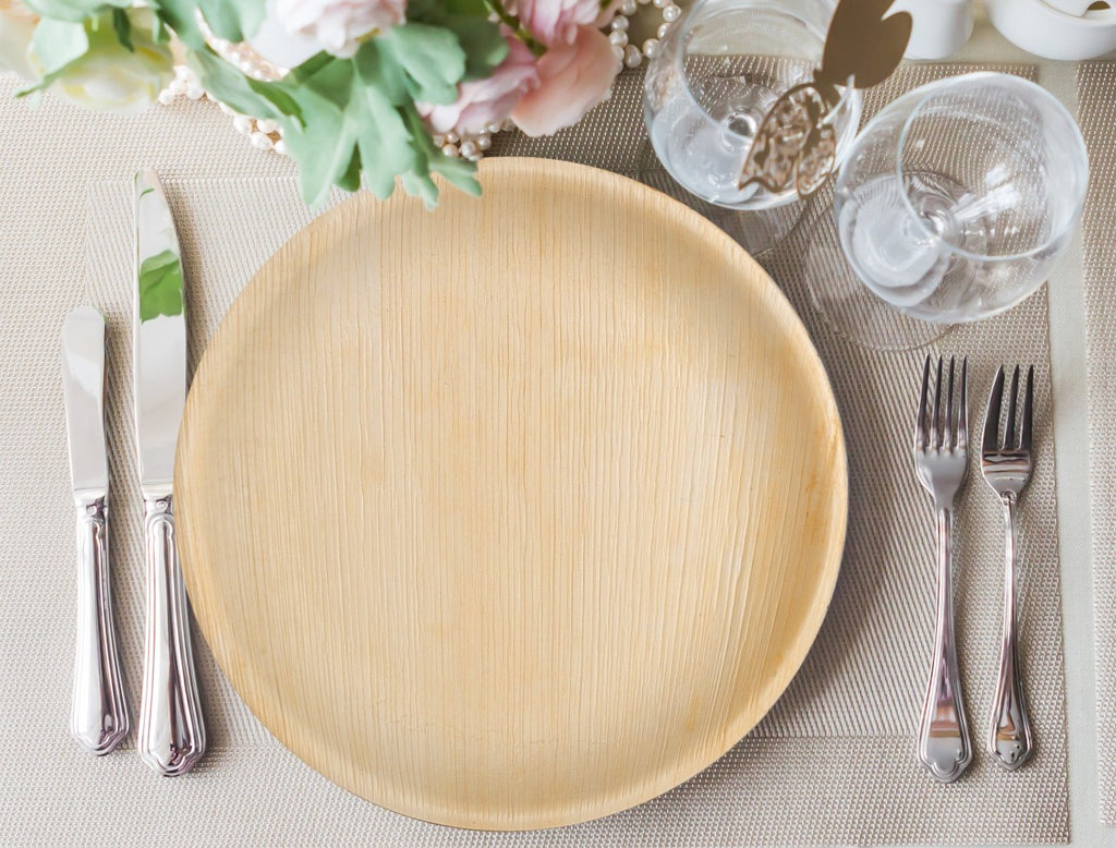 round wedding plate eco