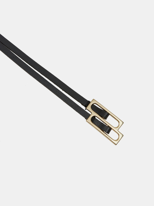 Thin Leather Belt, Black – SourceUnknown