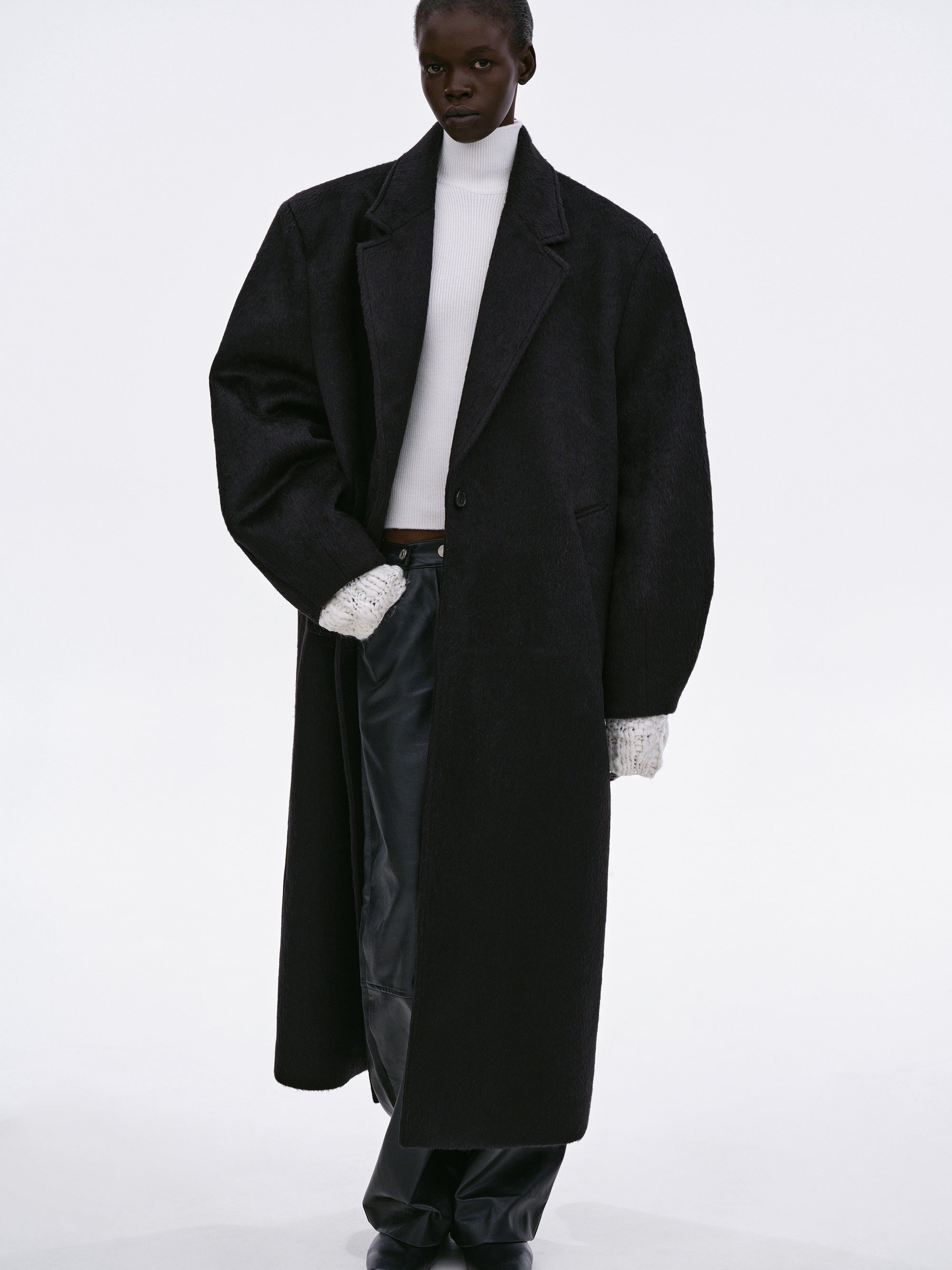 Pre-order) Wallis Oversized Grandpa Coat, Black – SourceUnknown