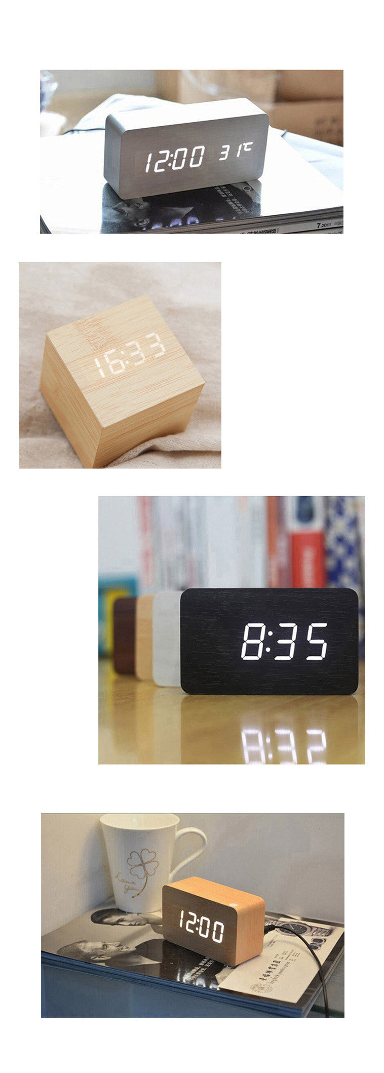 wood table clock 5