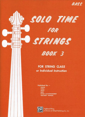 Solo Time for Strings, Bass Book 3 - The Long Island Violin Shop