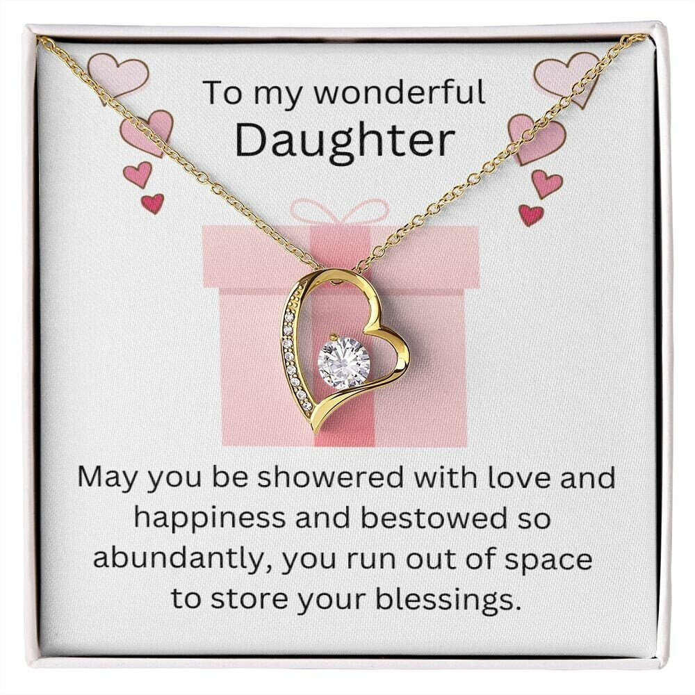 To My Daughter, Gift from Mom, Blessings to Daughter, Heart Pendant for Daughter, Mother Daughter Gift