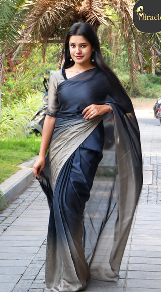 Pleasant Cyan Blue Silk Saree