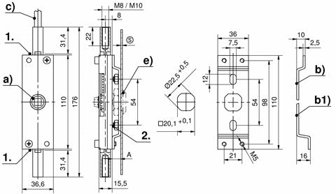 1-410 2-Point Rod Latch RS drawing