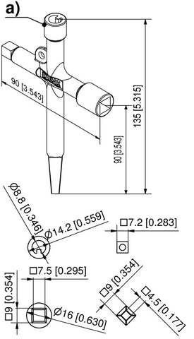 204-0702.80-00000 Universal Key for Railway applications drawing