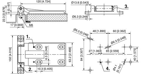 3D Black Hinge - Adjustable