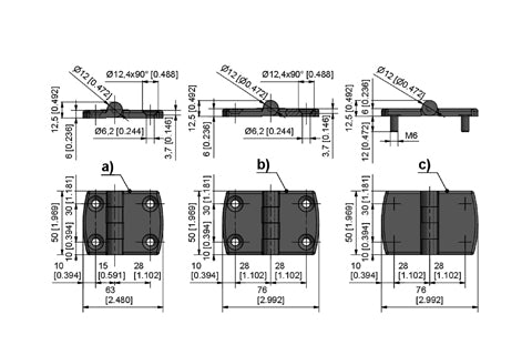 218-9312 270° Stainless Steel Hinge