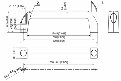 352-2151.03 Extra-length Bridge Handle