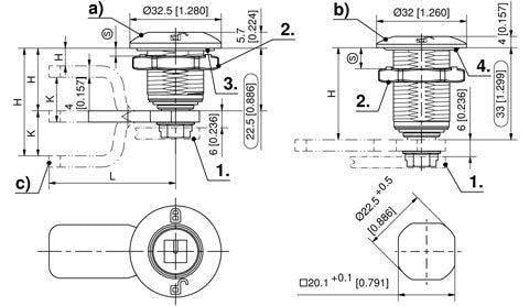 248-9106 Compression latch drawing