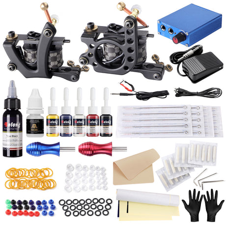 Tattoo Kit 20 Colors Inks 8 Wrap Coils Tattoo Gun Machines Grips Needles  Power Supply Tattoo Kit For Beginner Accessories Set - Price history &  Review, AliExpress Seller - TATOOINE Official Store