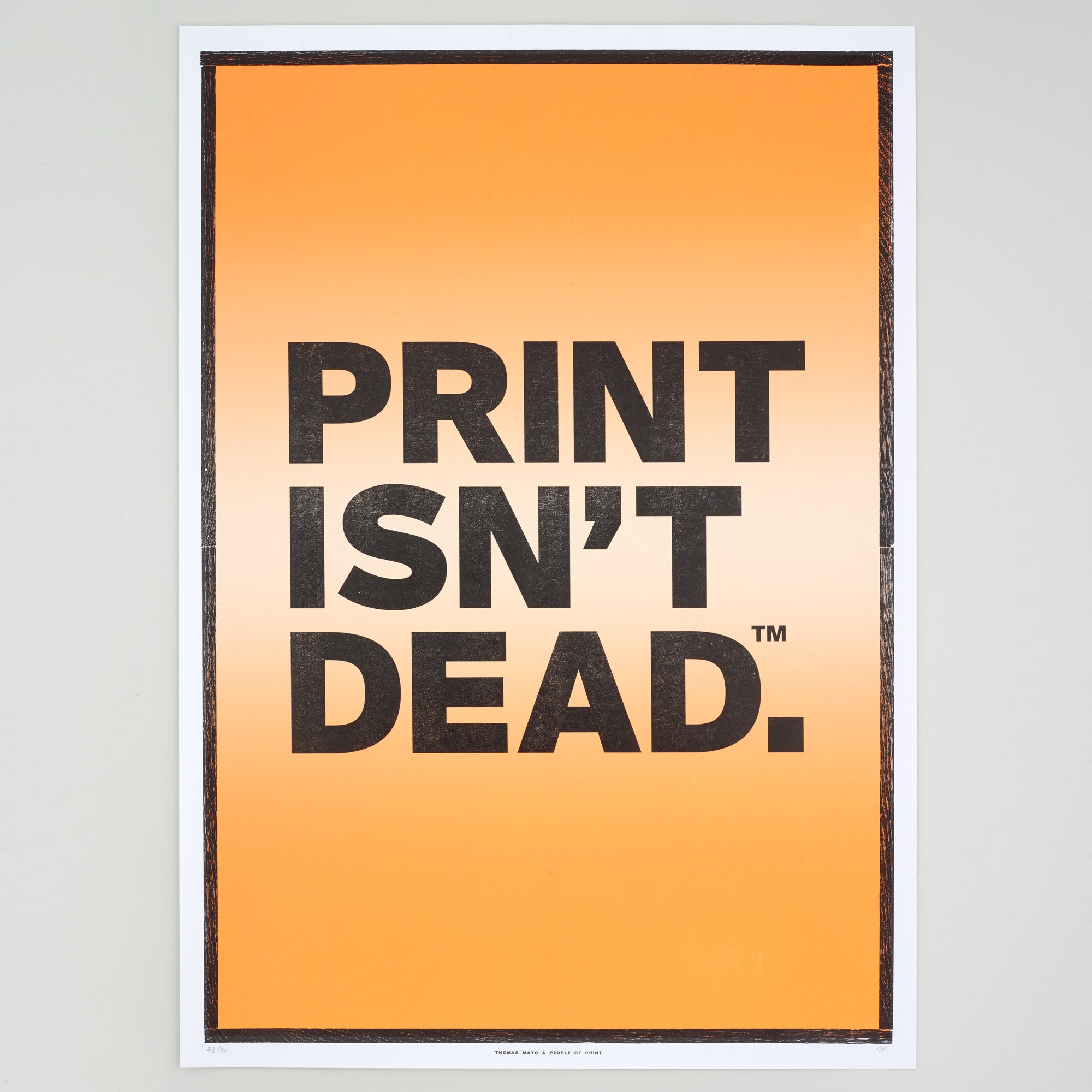 Thomas Mayo x People Print — 50x70cm 'Print Isn't Dead™' Letterpres – peopleofprint.store