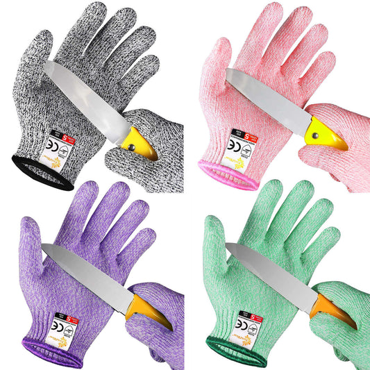 Evridwear Cut Resistant Work Gloves with Grip Dots, Food Grade