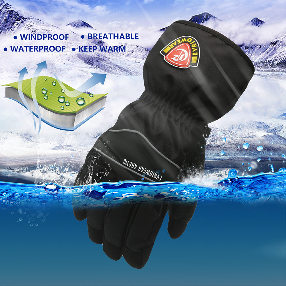 Evridwear Ski & Snowboard Winter Warm Gloves Waterproof for Cold Weath ...