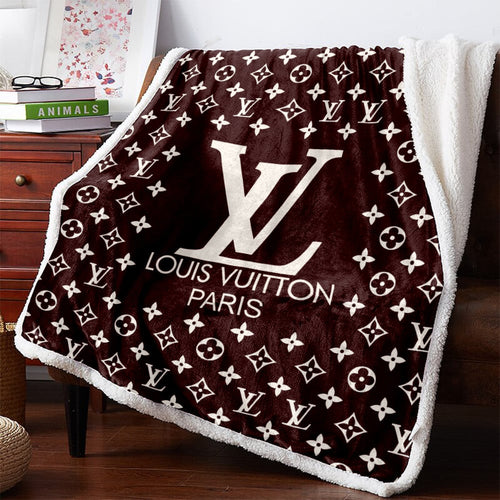 Brown Paris Louis Vuitton blanket  ROSAMISS STORE – MY luxurious home
