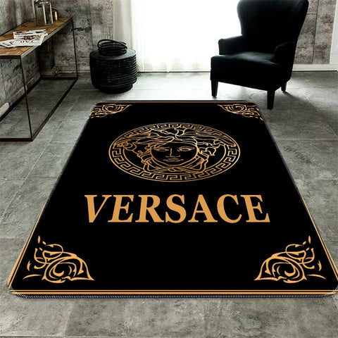 Luxury Bronze Versace living room carpet and rug