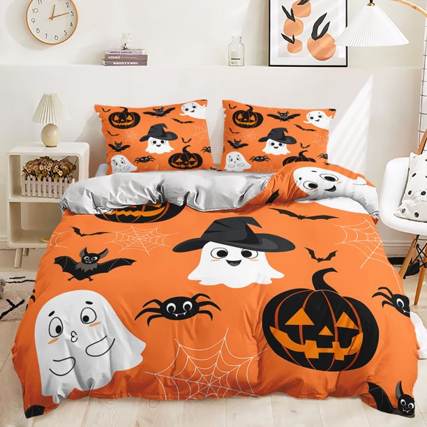 Ghost Halloween bed set