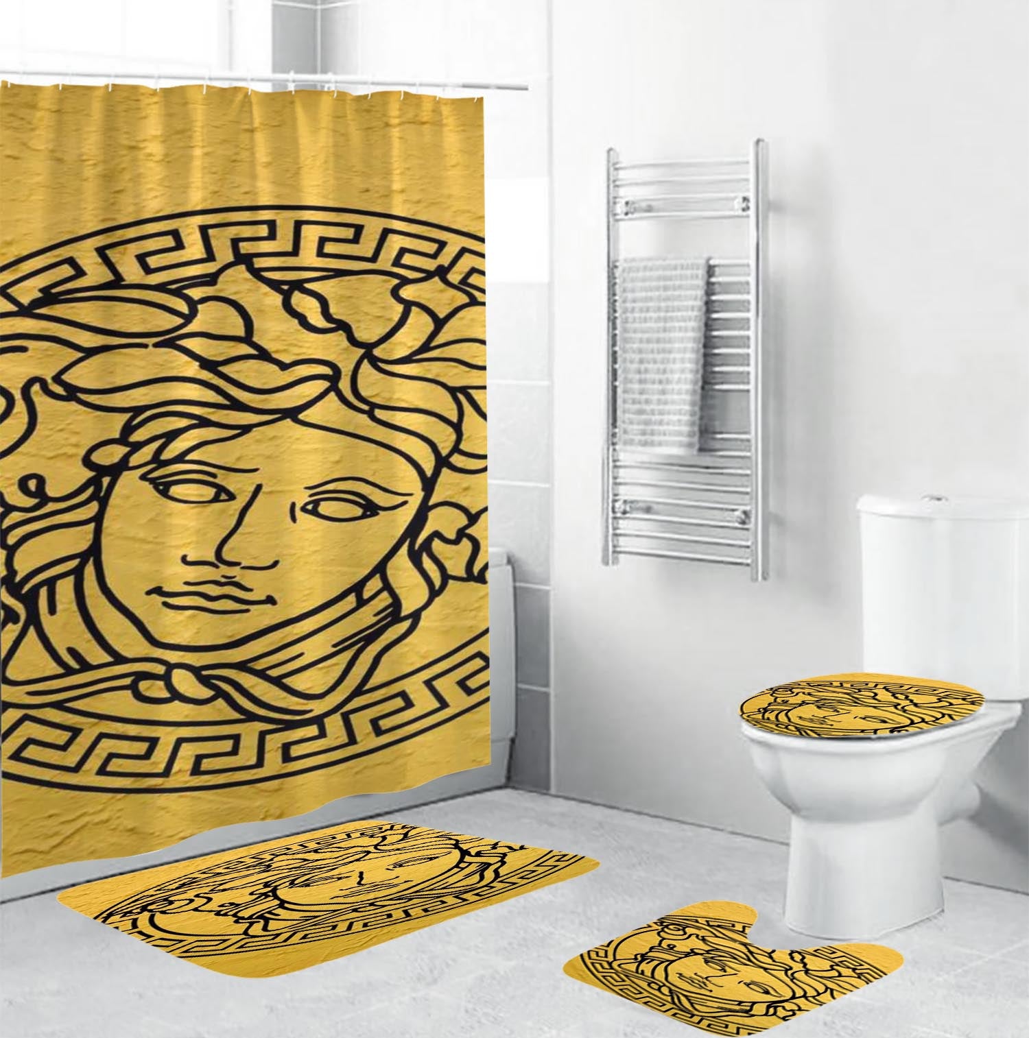 Medusa Versace Shower Curtain Set