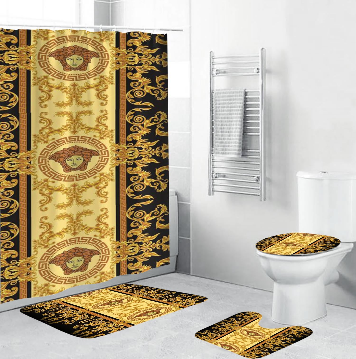 Royal All Signature Details Versace Shower Curtain Set