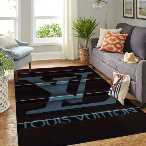 Louis vuitton blue luxury living room carpet