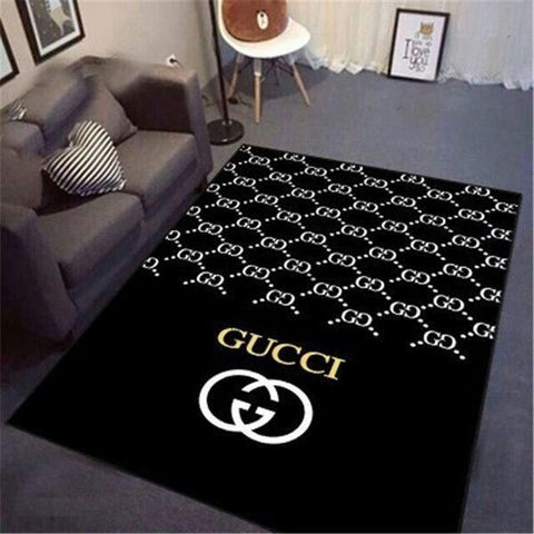Black and white Gucci carpet