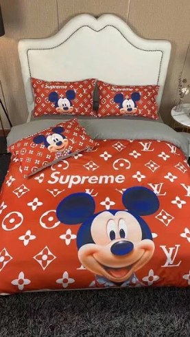 X Supreme X Mickey Louis Vuitton bed set
