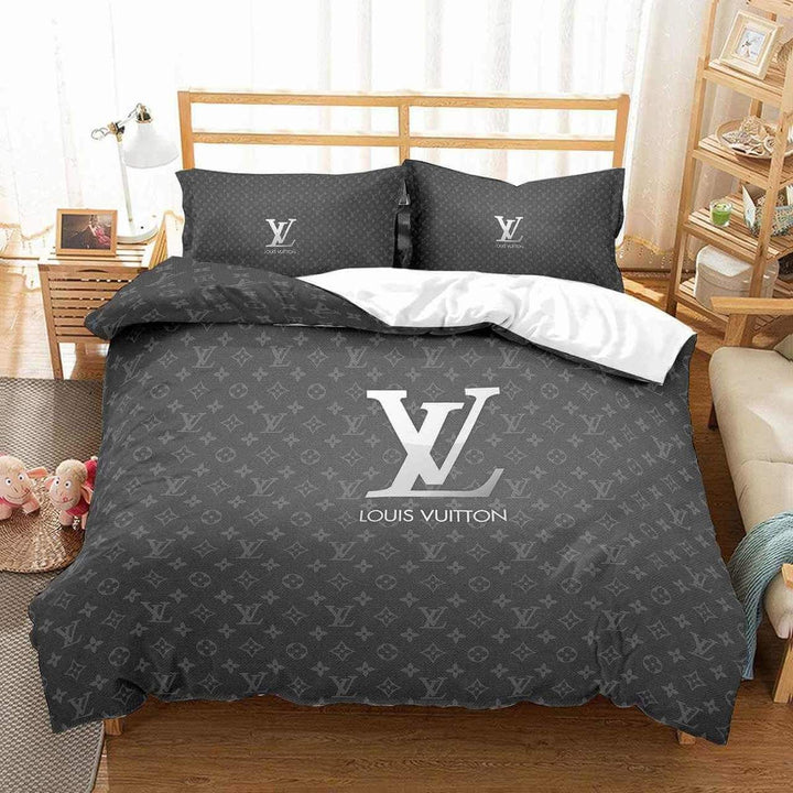 Grey Monogram Bedding Louis Vuitton bed set