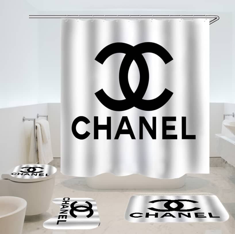 Louis Vuitton Bathroom Set Luxury Shower Curtain Waterproof - USALast