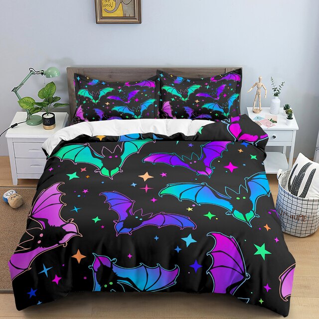 Flying Vampire Halloween bed set