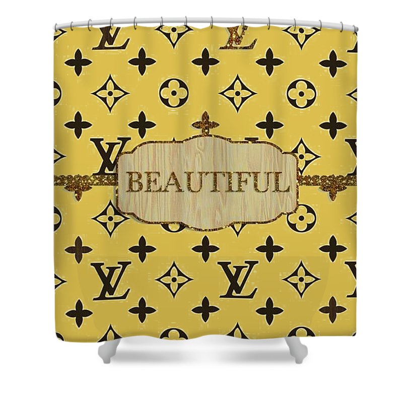 Louis Vuitton Luxury Bathroom Set Shower Curtain Style 44