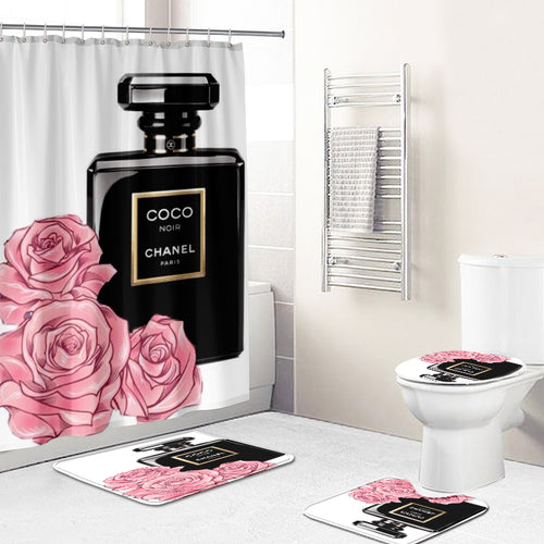 chanel shower curtain Flowers Set  Rosamiss Store – Shop Unique