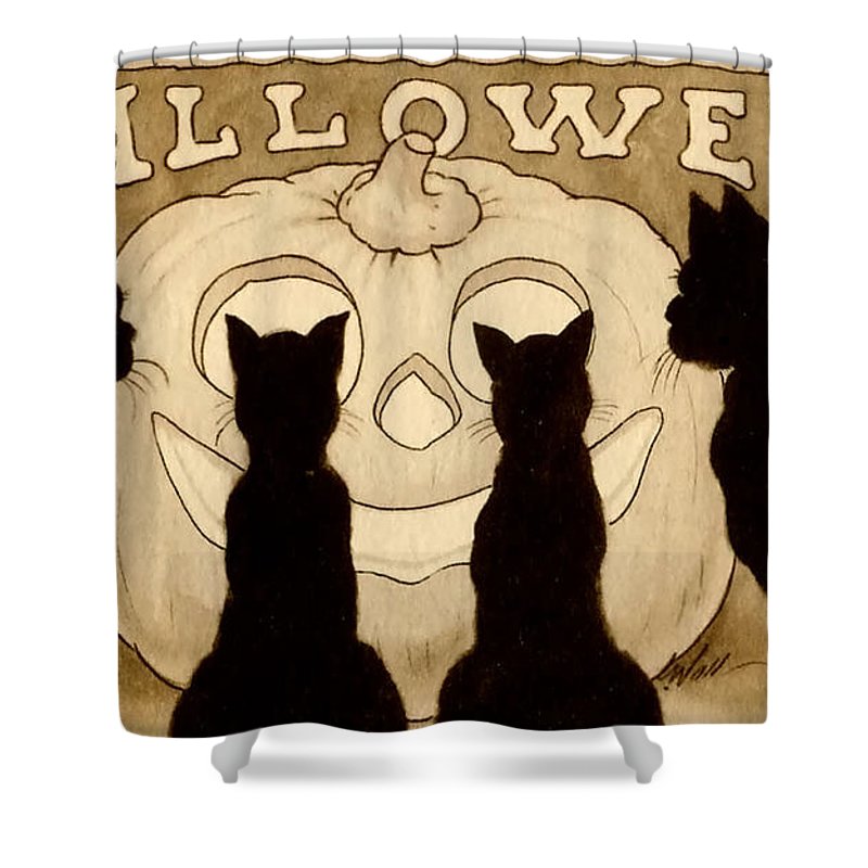 Card Halloween Shower Curtain