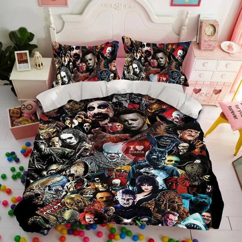 Custom Horror Movie Character Halloween bed set