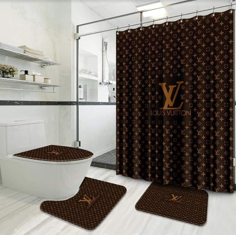 LV Louis Vuitton Diamond Bathroom Set Decoration Shower Curtain Luxury  Brand Waterproof - Infinite Creativity. Spend Less. Smile More