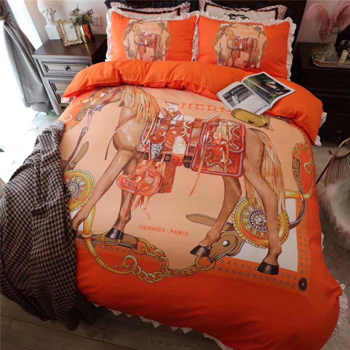 Horse Paris Hermes bed set