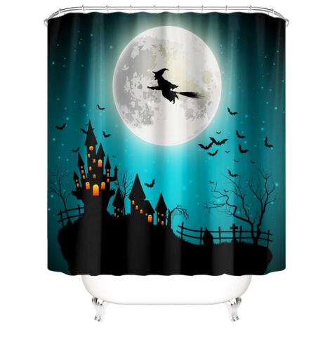 full moon witch Halloween Shower Curtain