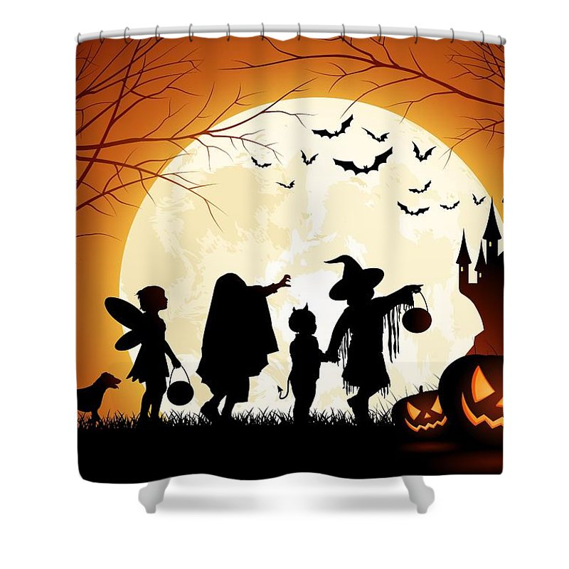 Trick or Treat Halloween Shower Curtain