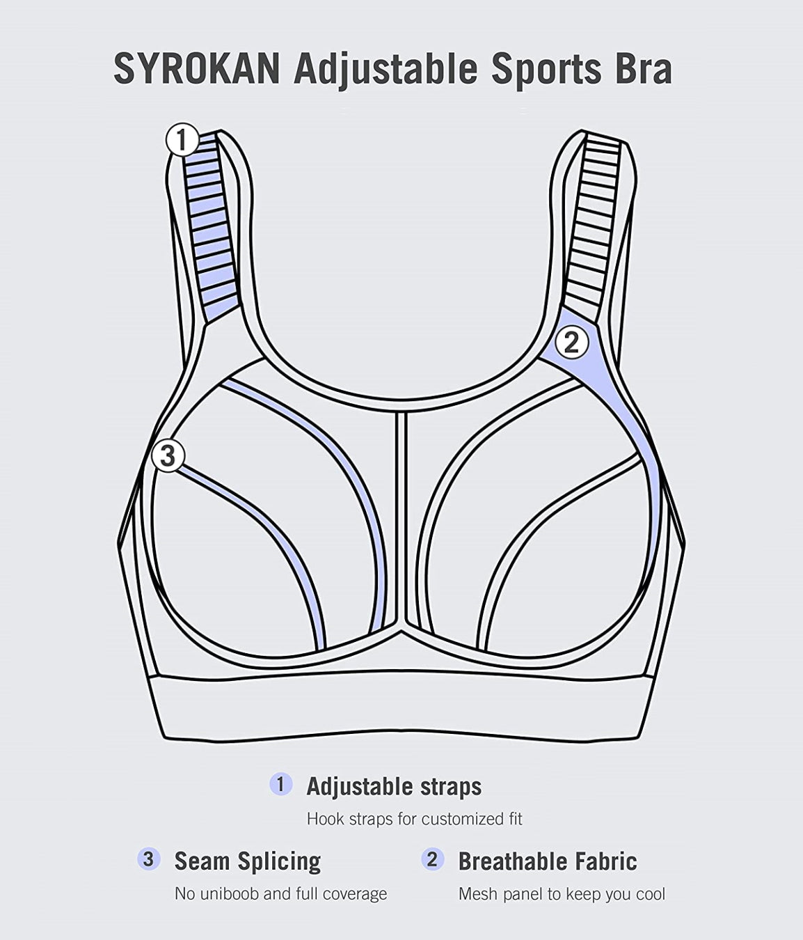 Syrokan Ladies' Sports Bra, Strong Support, With Zip, Without Underwire and  Inserts - beige Plain, size: 70a : : Fashion