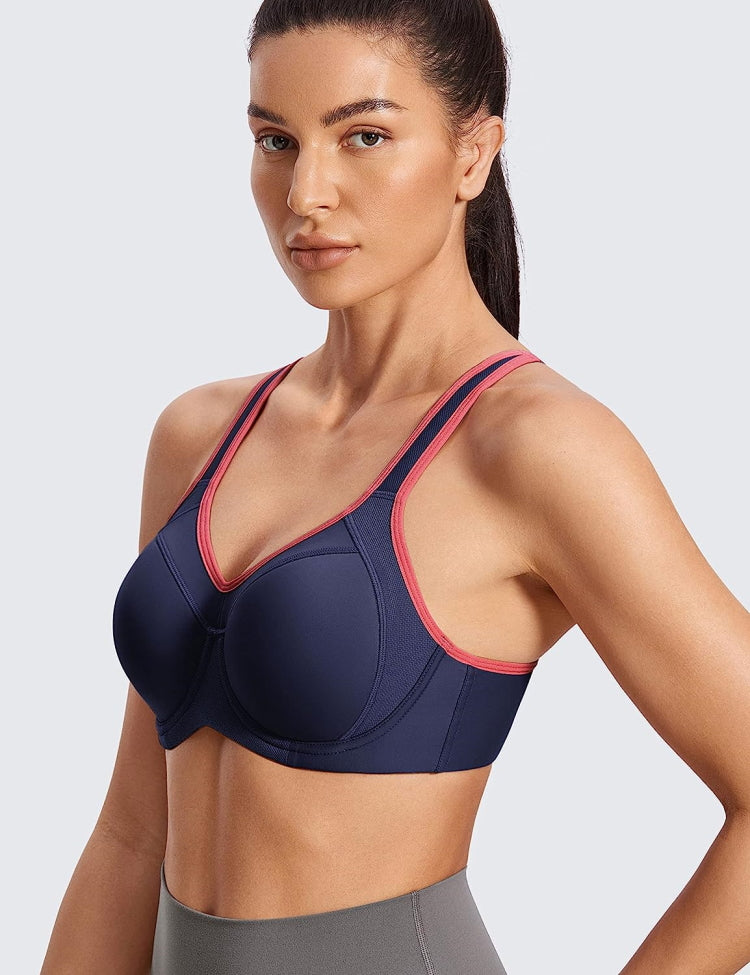 Max Support Racerback Underwire Running Sports Bra