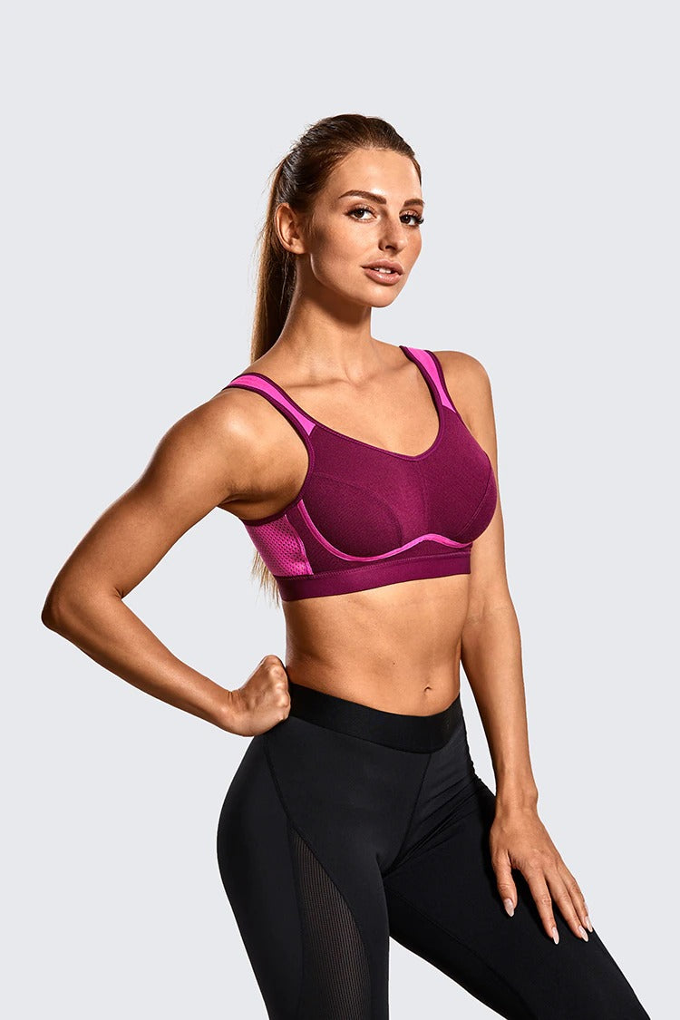 SYROKAN Sports Bra Women Summer Wireless Supportive Plus Shockproof High  Impact Padded Workout Fitness Bras Tops Underwear 2023 - AliExpress