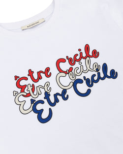 Être Cécile Etre Cecile Swirl Knitted Football Jersey-Navy/Clear Water Blue  (Knitwear,Tops)